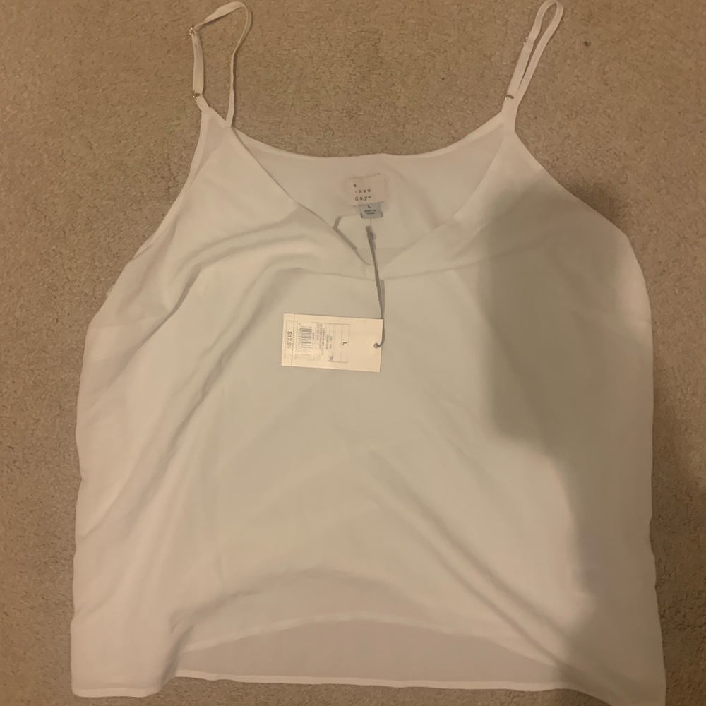 A new day white tank top blouse